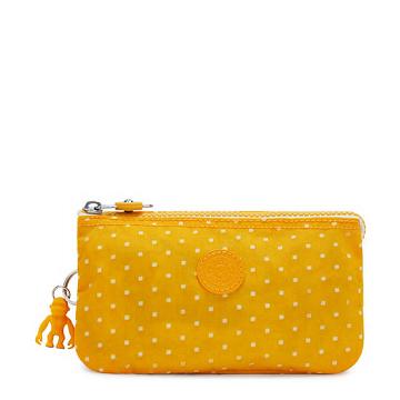 Kipling Creativity Large Printed Pouches Soft Dot Yellow | CA 1727DF